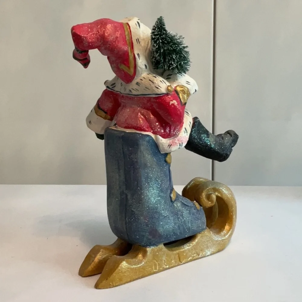 Santa Claus on an Ice Skate Decoration